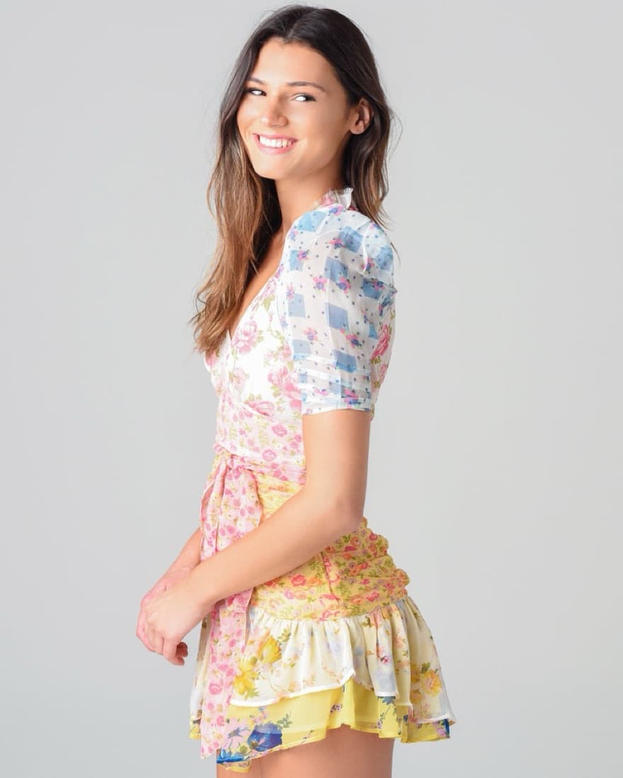 Loveshackfancy Silk Patchwork Dress - Image 5