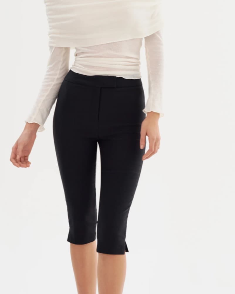 Sleek Black Capri Pants - Image 2