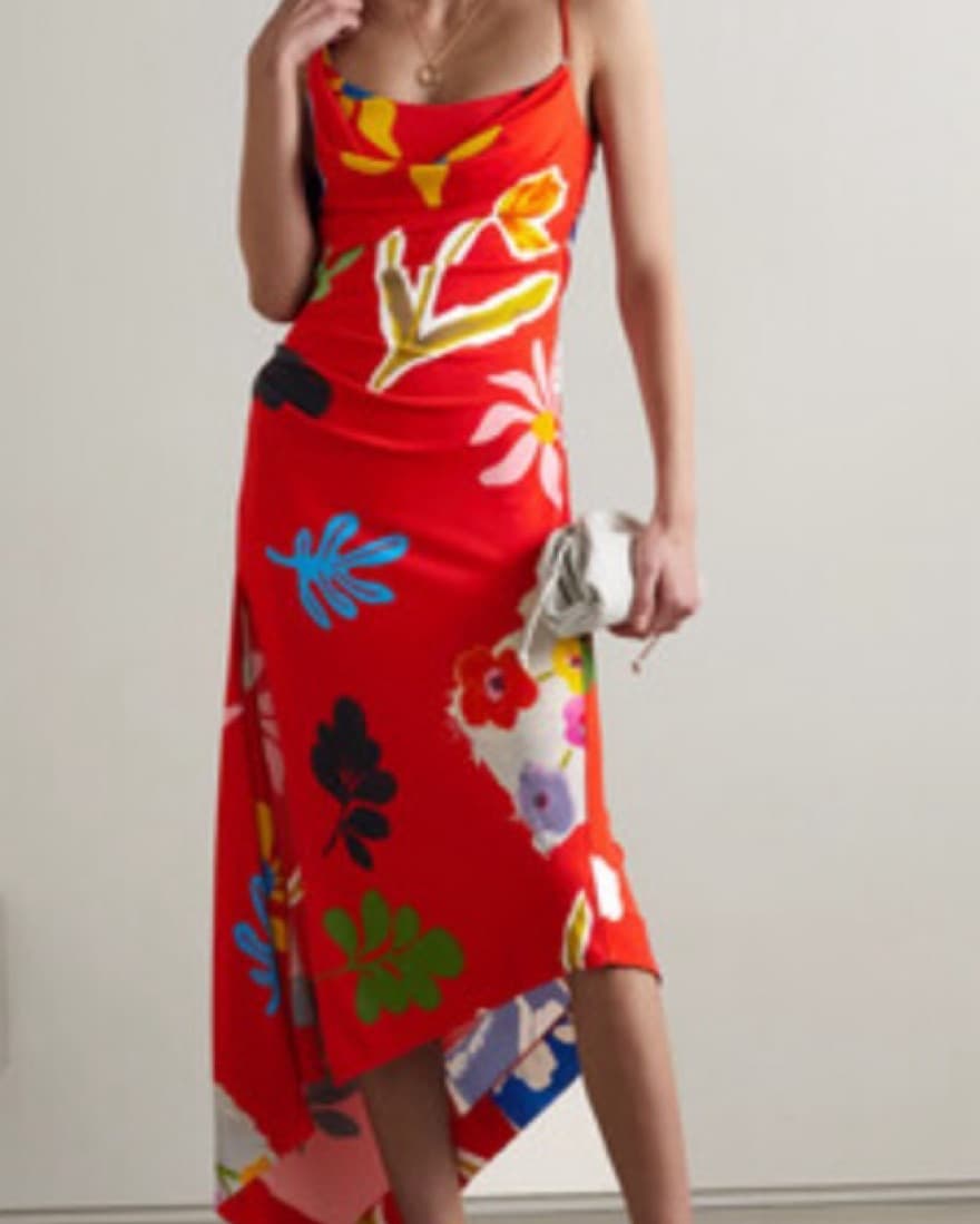 MONSE Printed Ceepe Jersey Dress - Image 1