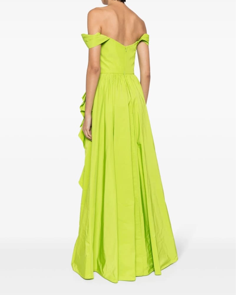 Chartreuse Marchesa Notte Gown - Image 6