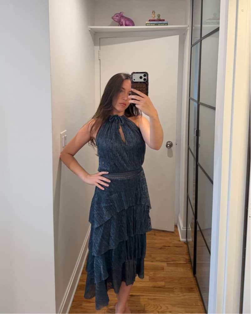 Maje Navy halter cocktail dress - Image 2