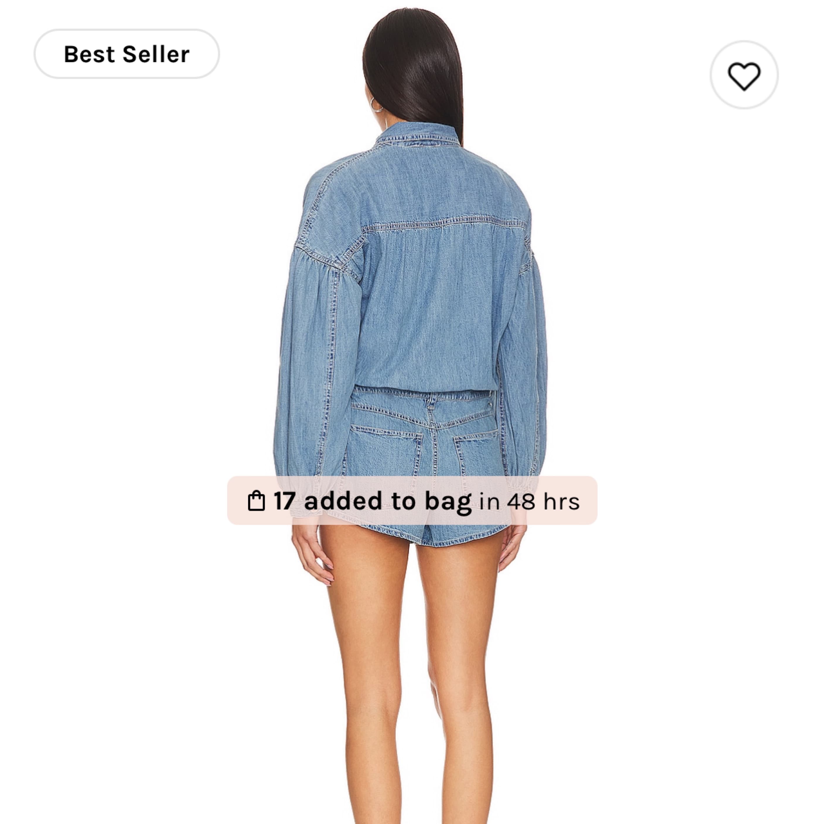 Free People Denim Romper  - Image 2