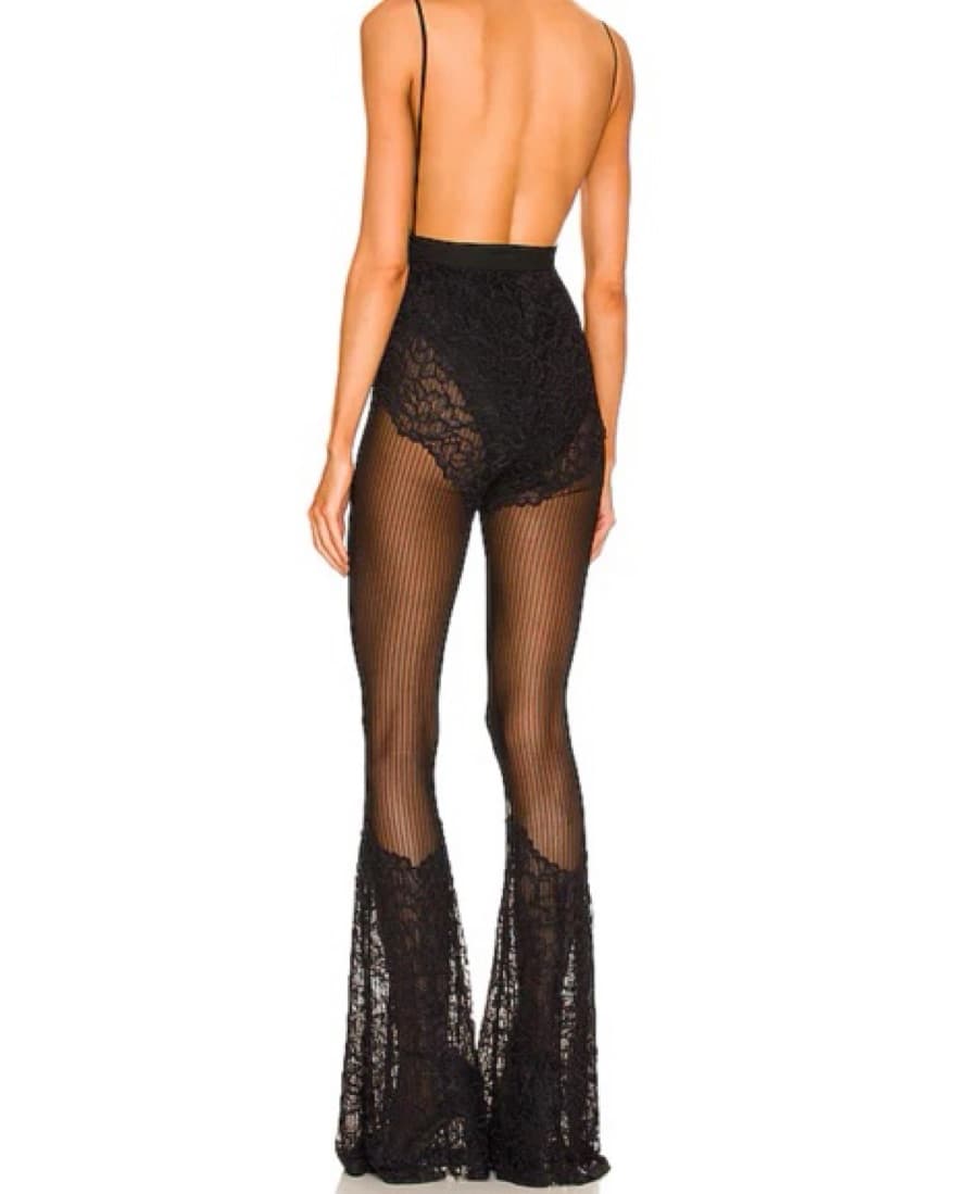 Michael Costello Sheer Lace Jumpsuit - Image 2