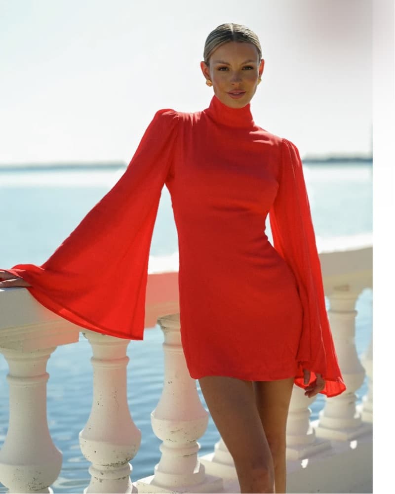 Raya Dress Red Yellow The Label - Image 1