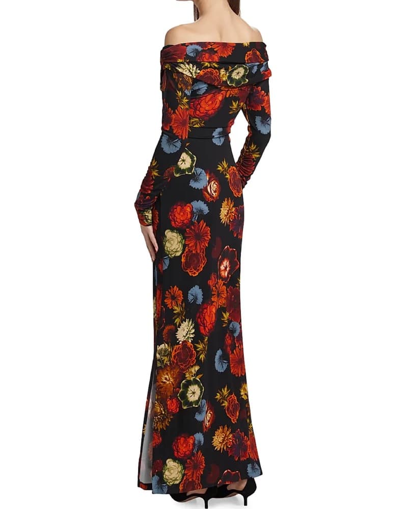 Floral Off The Shoulder Maxi Dress - Image 4