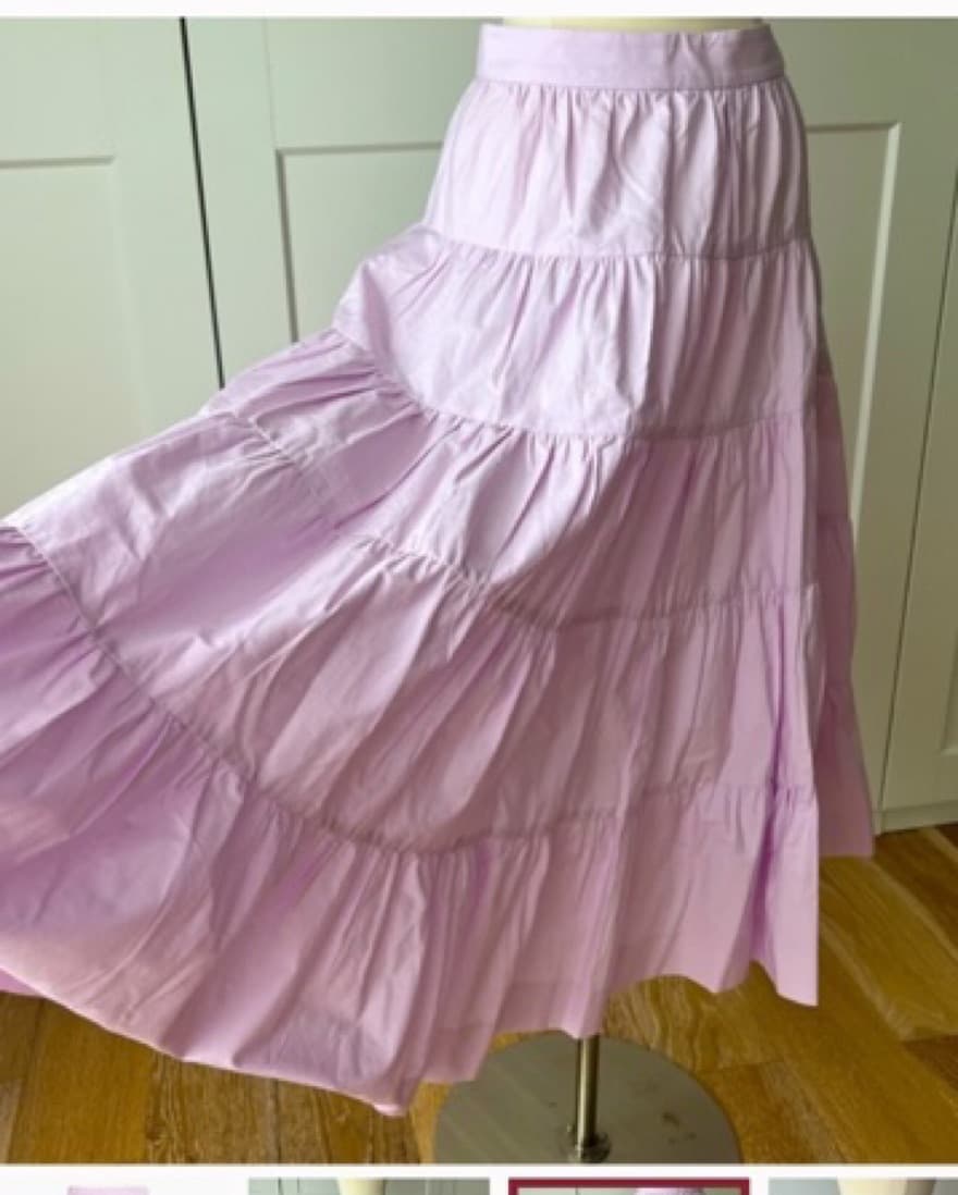 Lilac Tied Midi Skirt  - Image 4