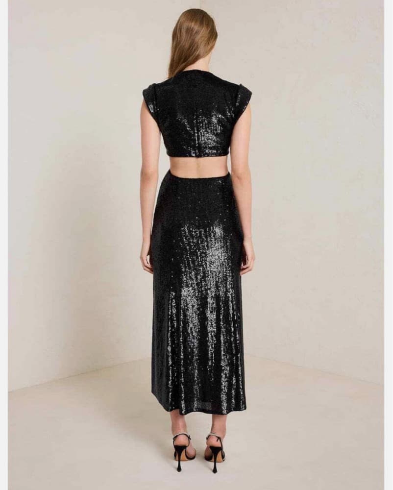 ALC Alexandria Dress In Black Sequin - Image 3