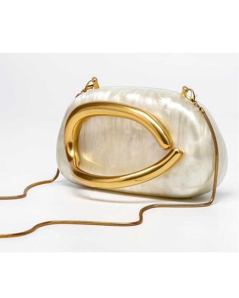 Pearly Elegance Clutch Purse - Image 2