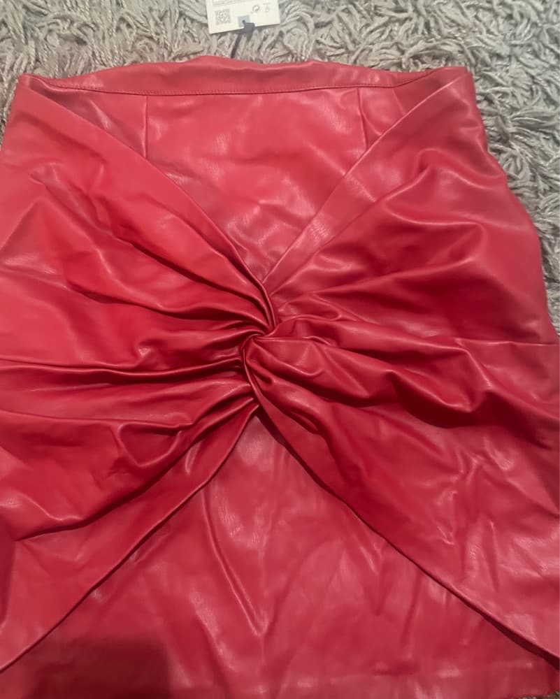 Red Leather Skirt - Image 2