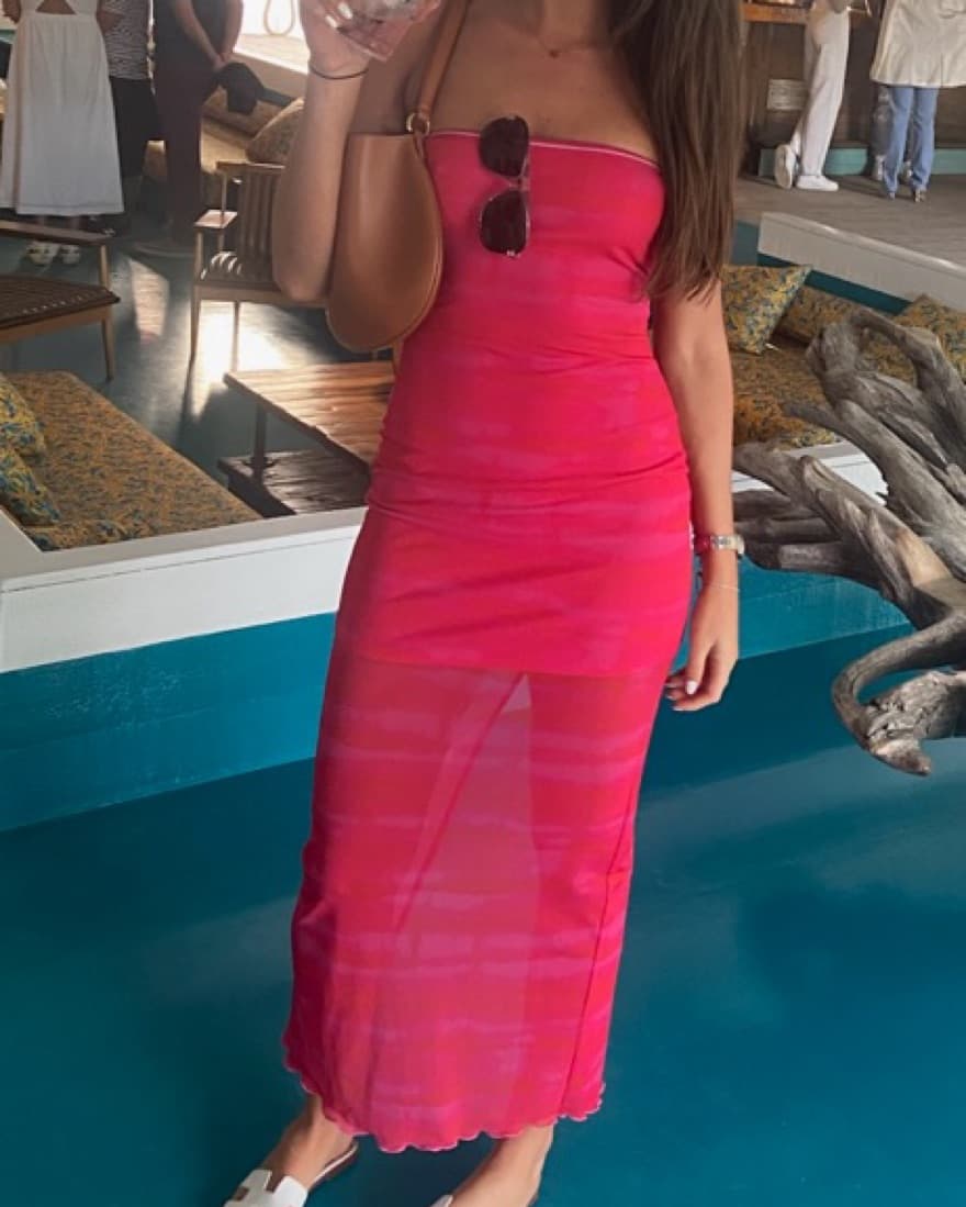 H:ours Hot Pink Dress - Image 5
