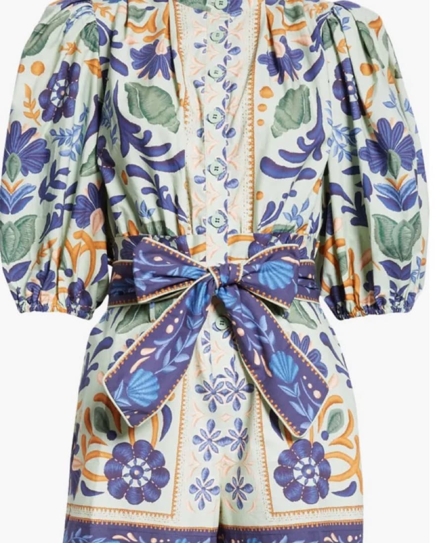 Farm Rio Cotton Romper - Image 4