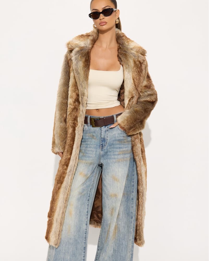 Faux Fur Coat  - Image 2