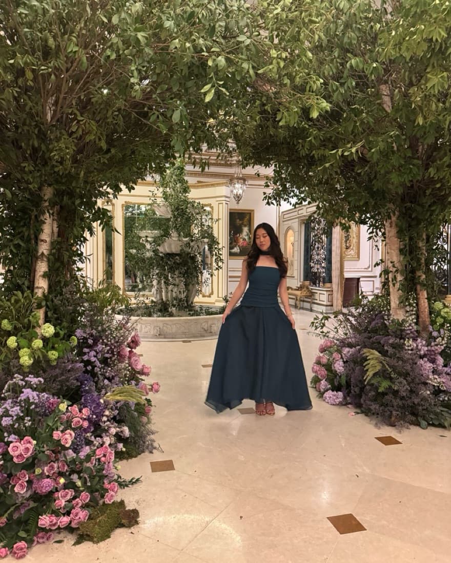 Teal Forest Green Layered Gown - Image 6