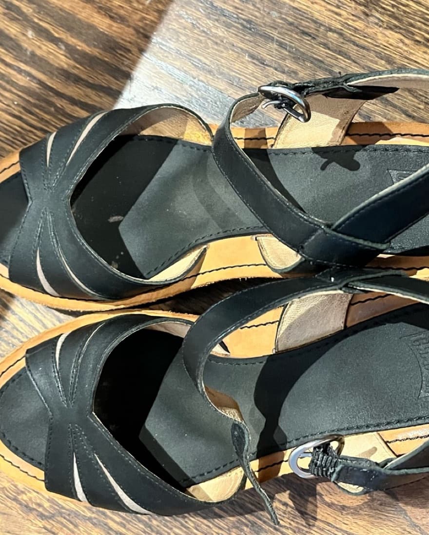 Black Wedge Heels - Image 1
