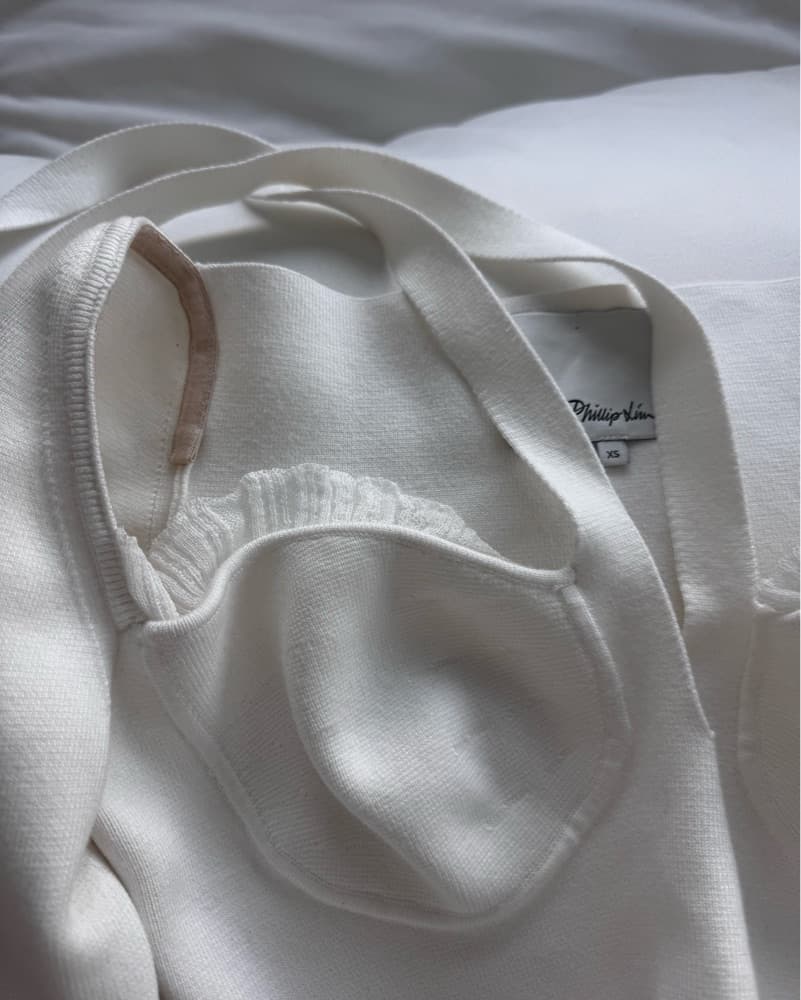 Phillip Lim Halter Neck Pointelle Top - Image 3