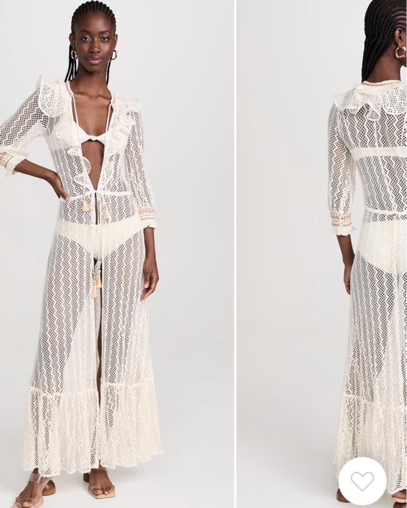 Patbo Jute trim Lace coverup - Image 6