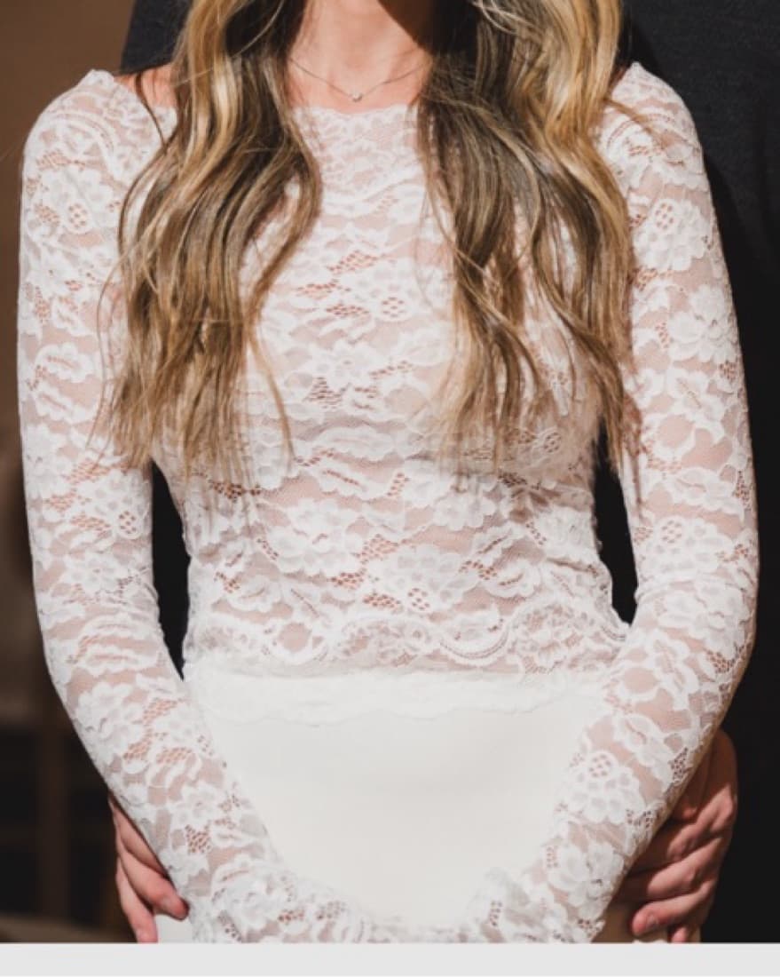 Ronny Kobo White Lace Top - Image 4