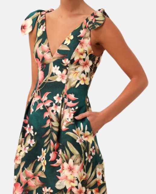 Zimmerman Forest Green Floral Mini Dress - Image 3