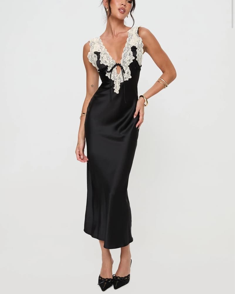 PrincessPolly Nourish Maxi Dress Black - Image 1