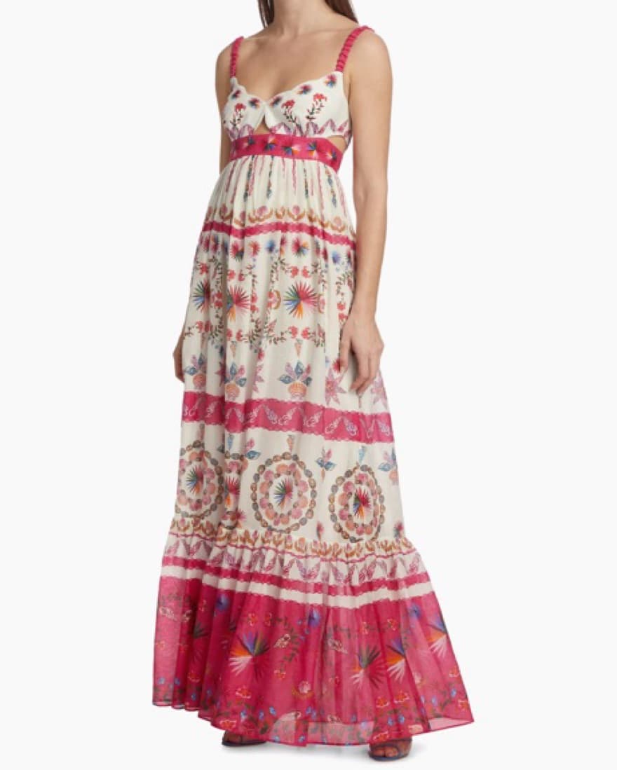 Saloni Naki Printed Linen Maxi - Image 1