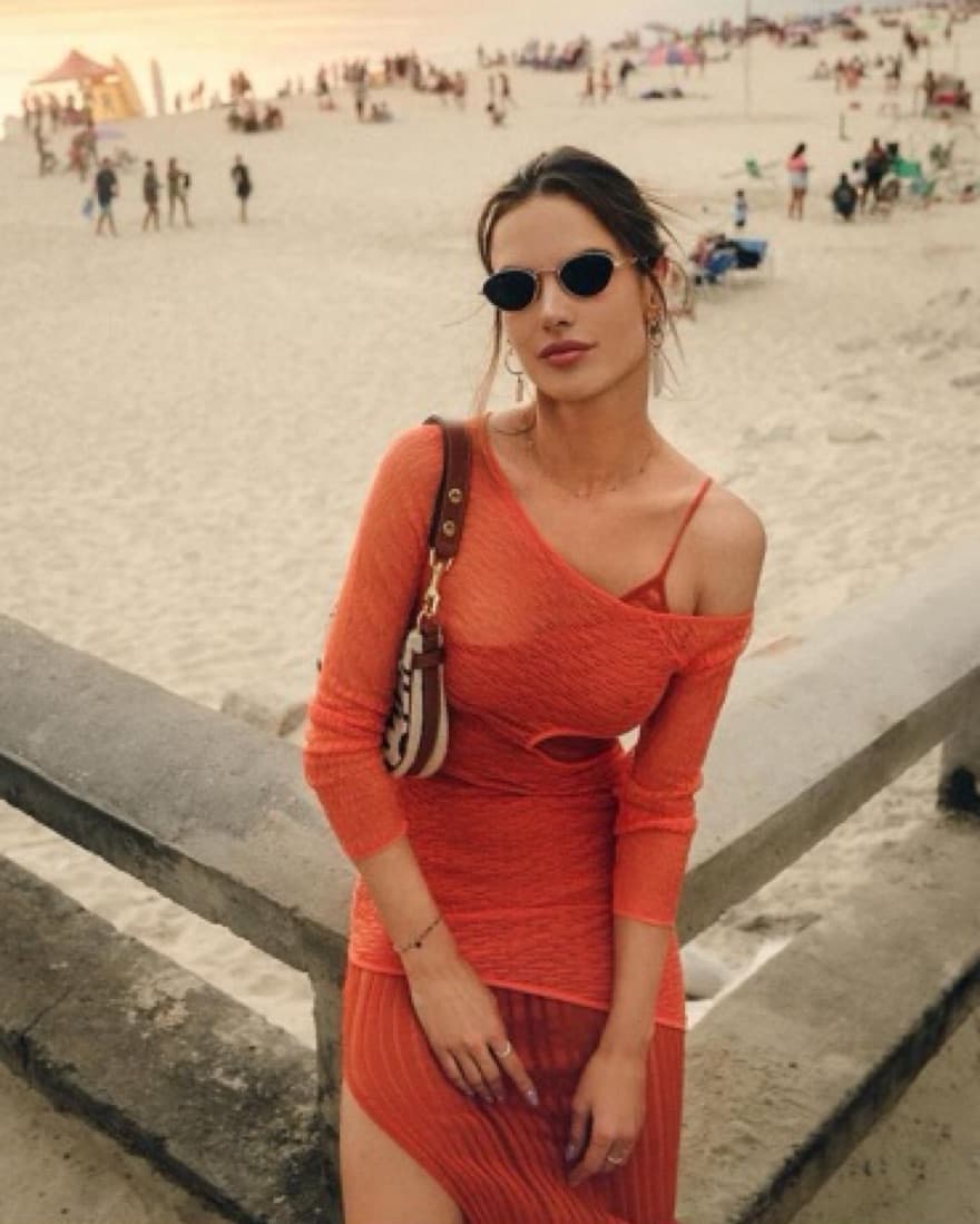 Cult Gaia Two Piece Orange Knit Dress - Image 1