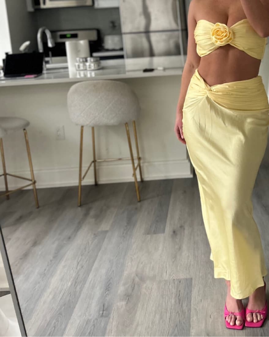 Satin Two Piece Flower Set  - Image 1
