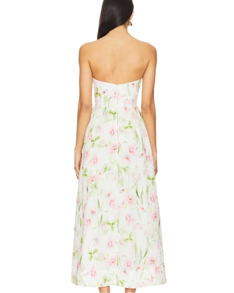 Feminine Floral Midi Dress - Image 2