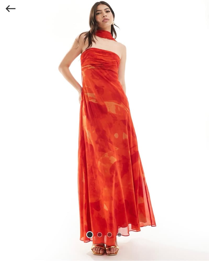 Ever New - Red Orange Bandeau Maxi Dress - Image 4