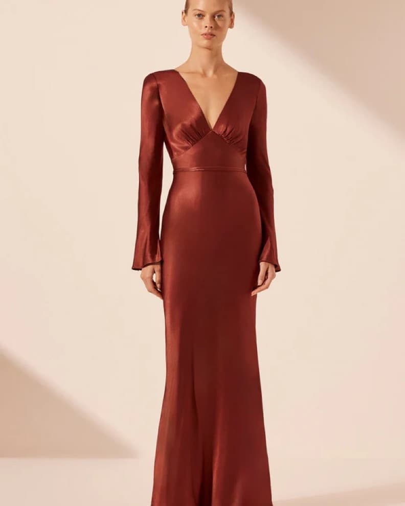 Shona Joy Lino Open Back Tie Maxi Dress - Image 3