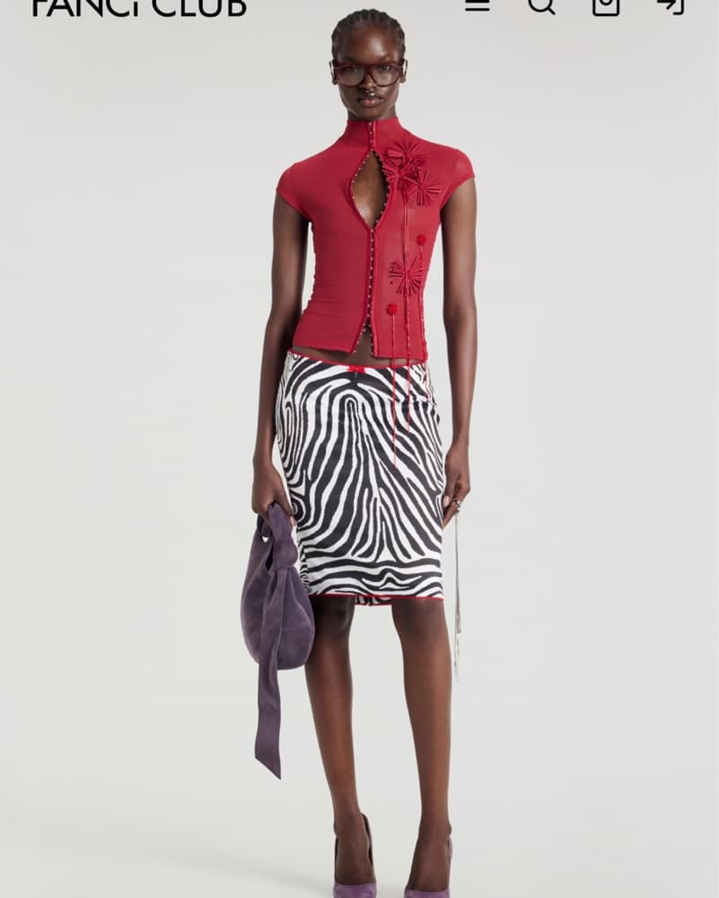 Fanci Club zebra midi skirt  - Image 4