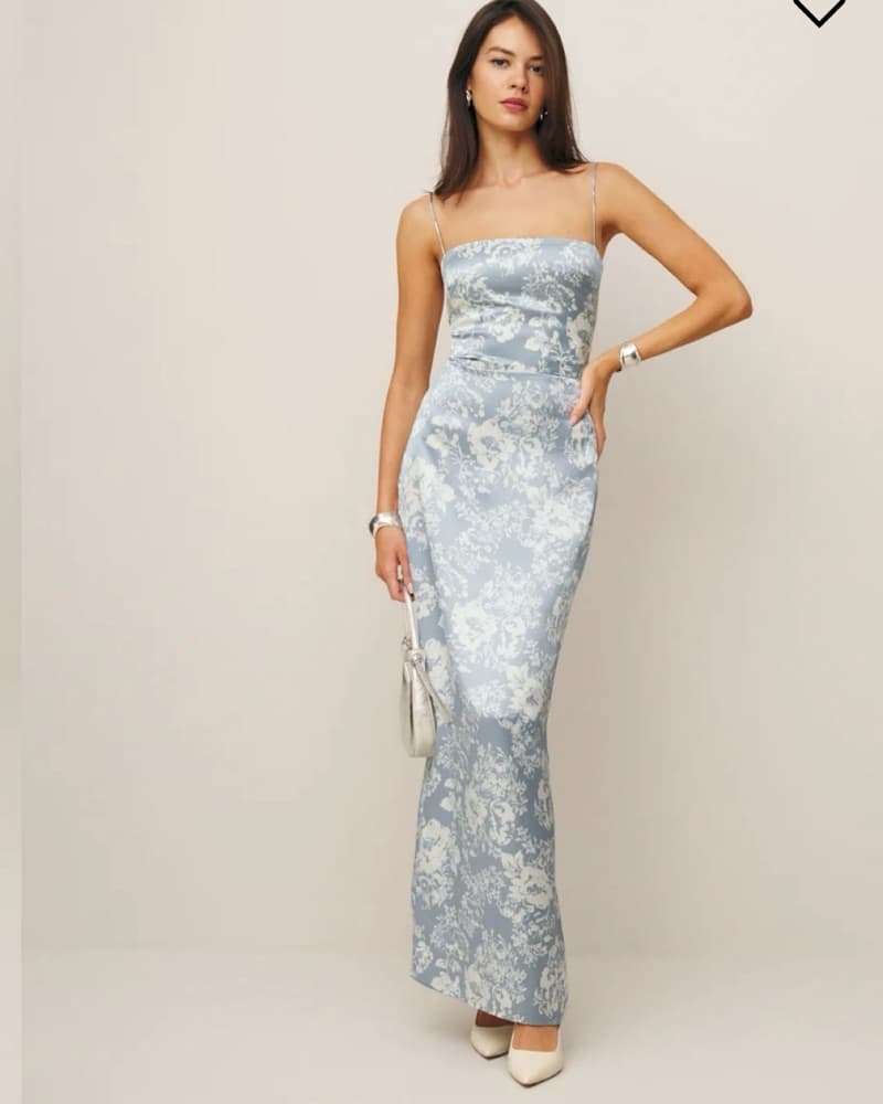 Reformation Frankie Dress: Porcelain - Image 1