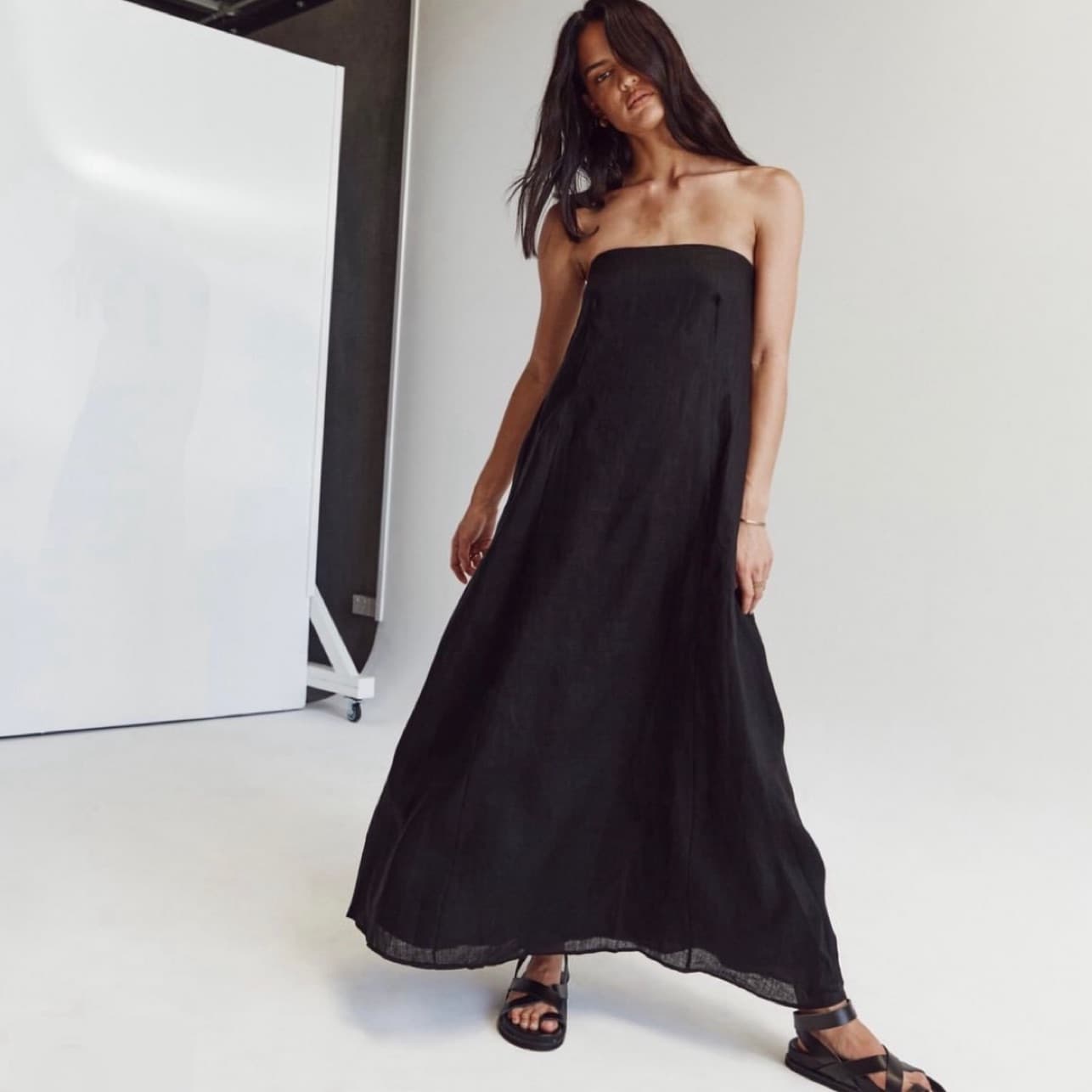 Dissh Karney Black Linen Dress US 6 - Image 1