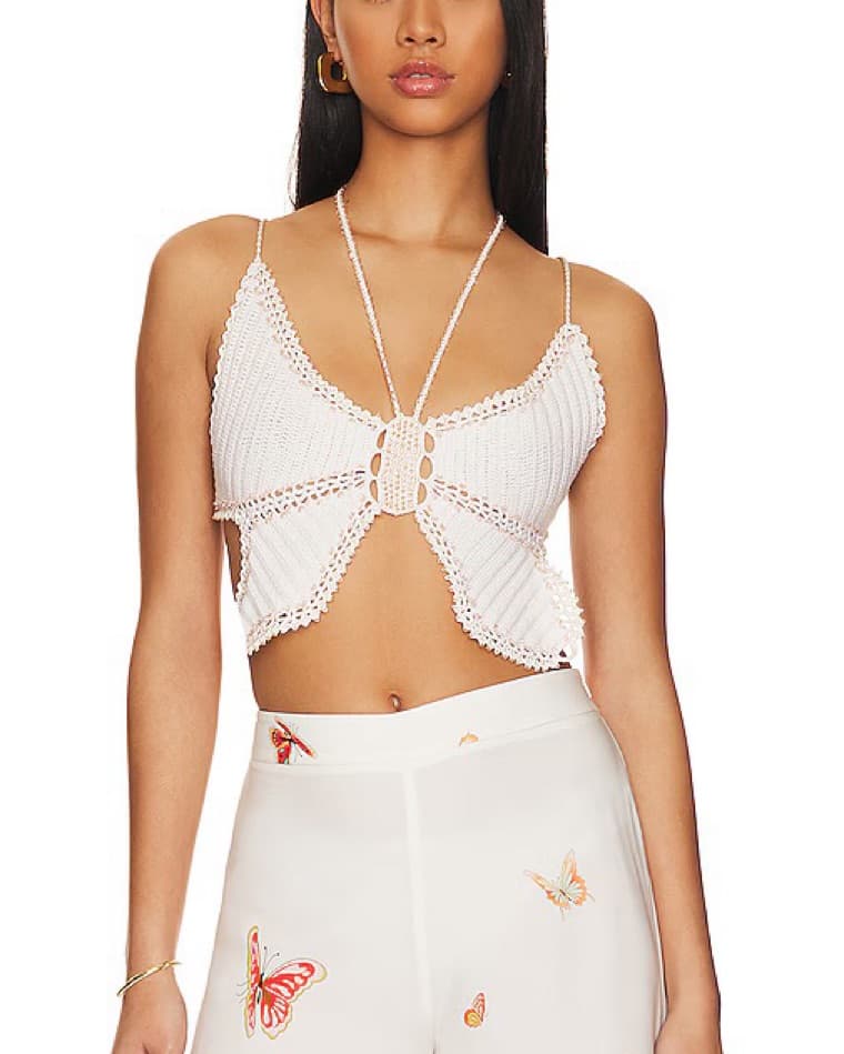 My Beachy Side Butterfly Pearl Knit Top - Image 2