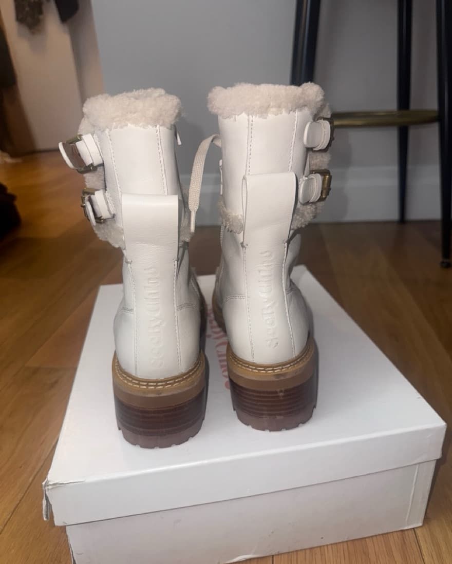 Chloe Stylish Lug-Sole Belted Boots  - Image 4