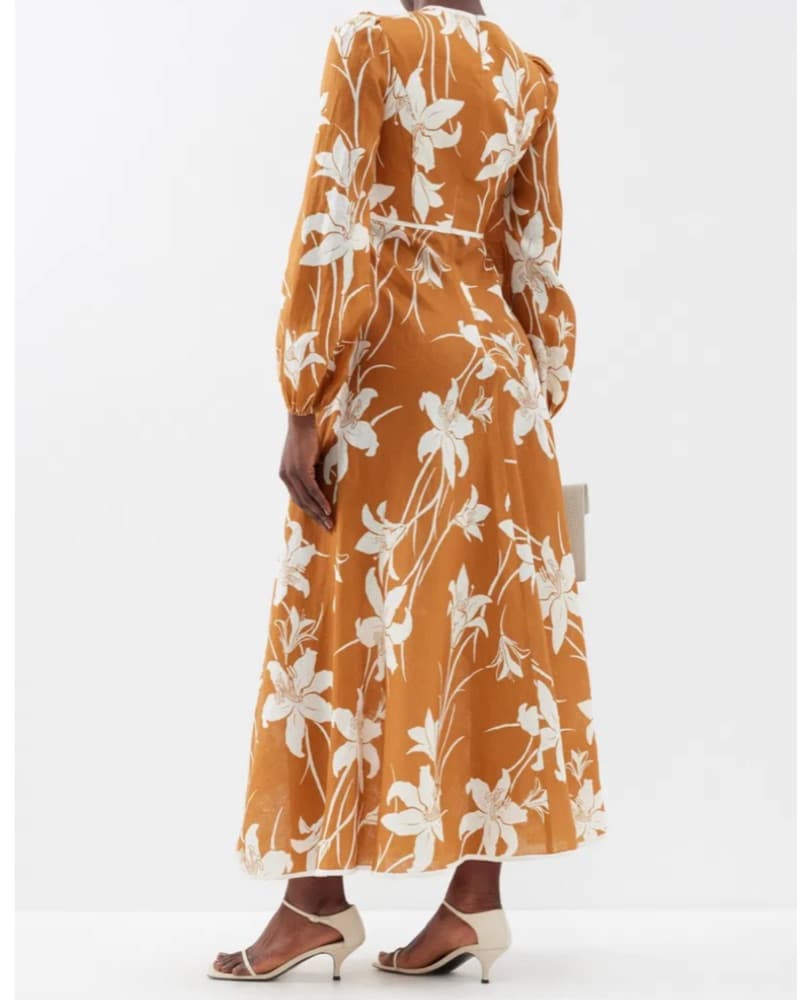 Zimmermann Orange Floral Maxi Dress - Image 2