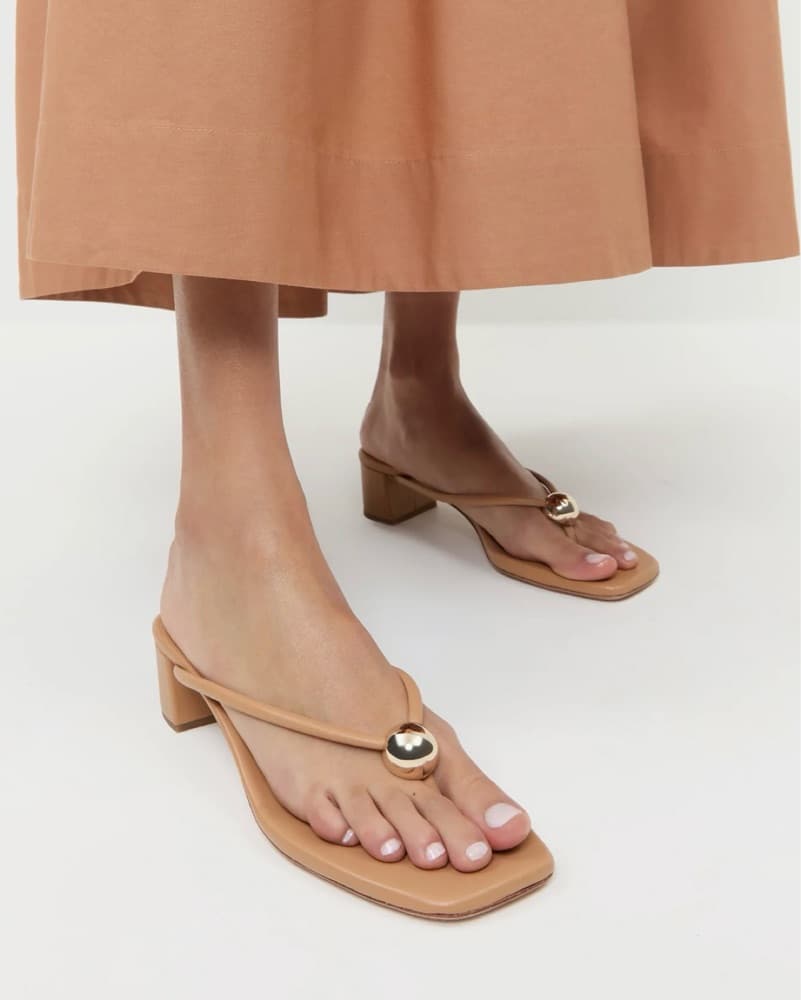Loeffler Randall Leather Heeled Sandal - Image 1