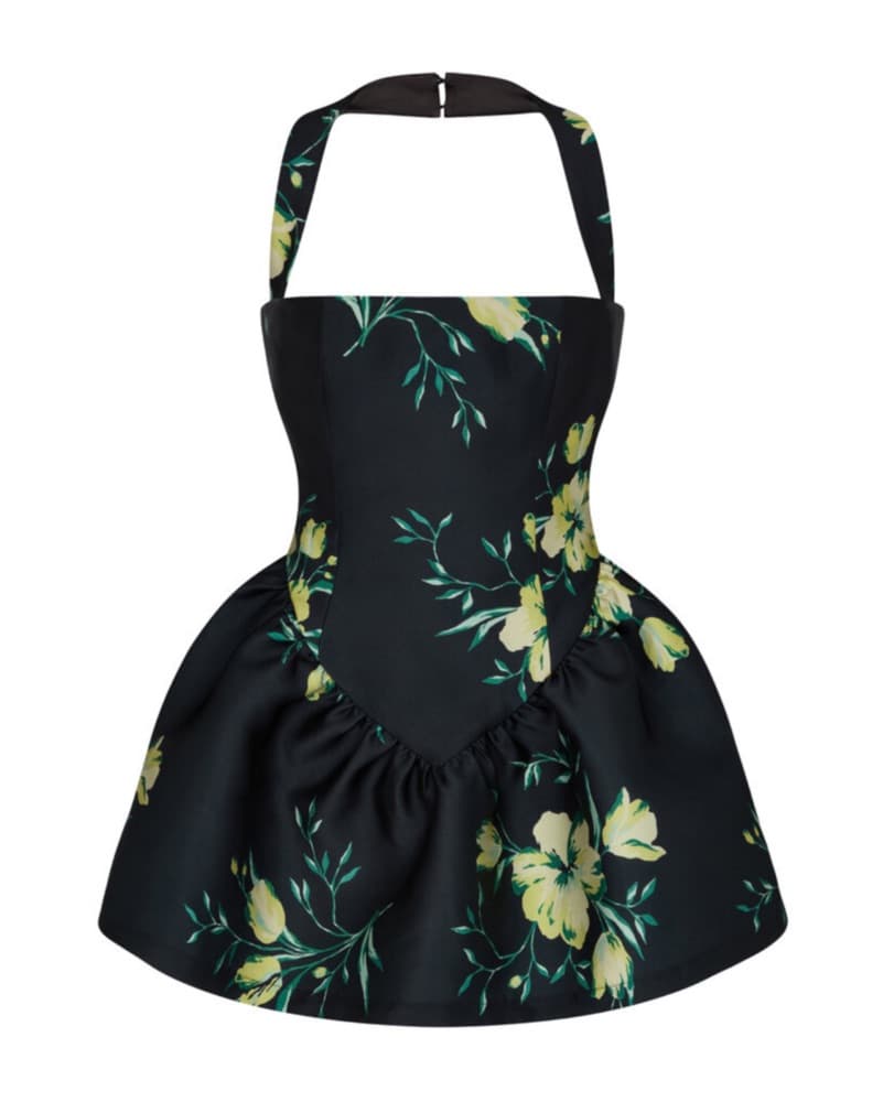 De La Vali Aura Floral Satin Mini Dress - Image 3