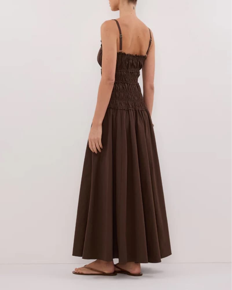 Linen Brown Long Dress - Image 4