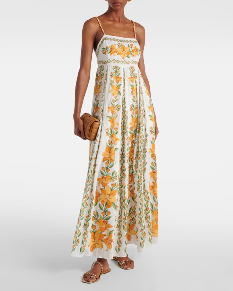 Farm Rio Off-White Tropical Dress - Image 1