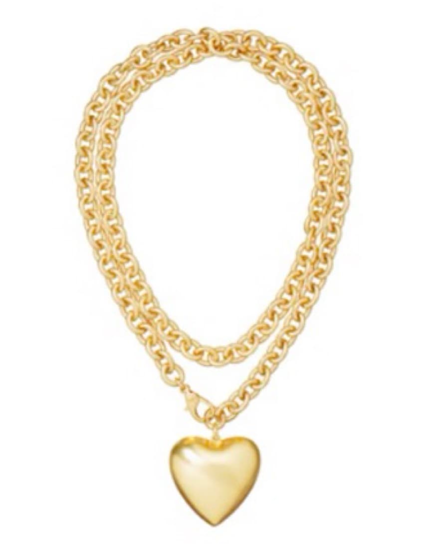 The Puffy Heart Necklace in Gold - Image 1