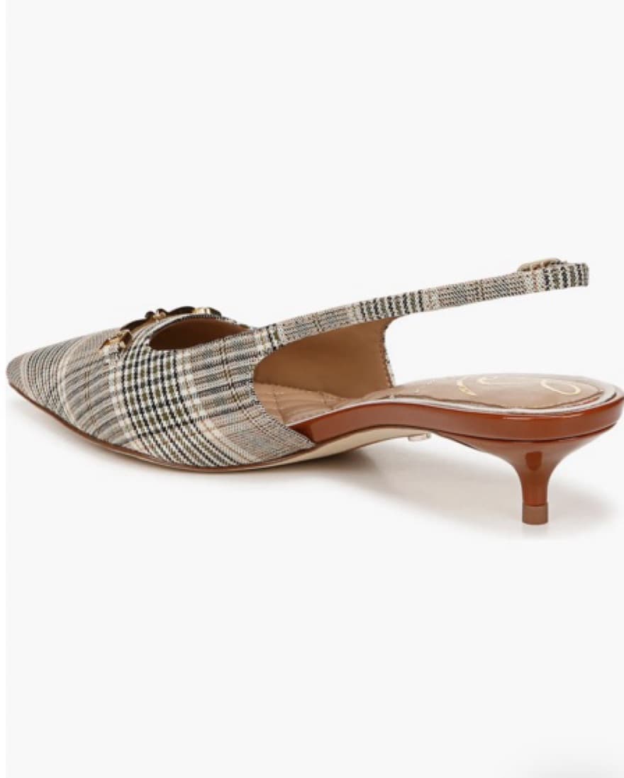 Sam Edleman Plaid Slingback Kitten Heel - Image 4