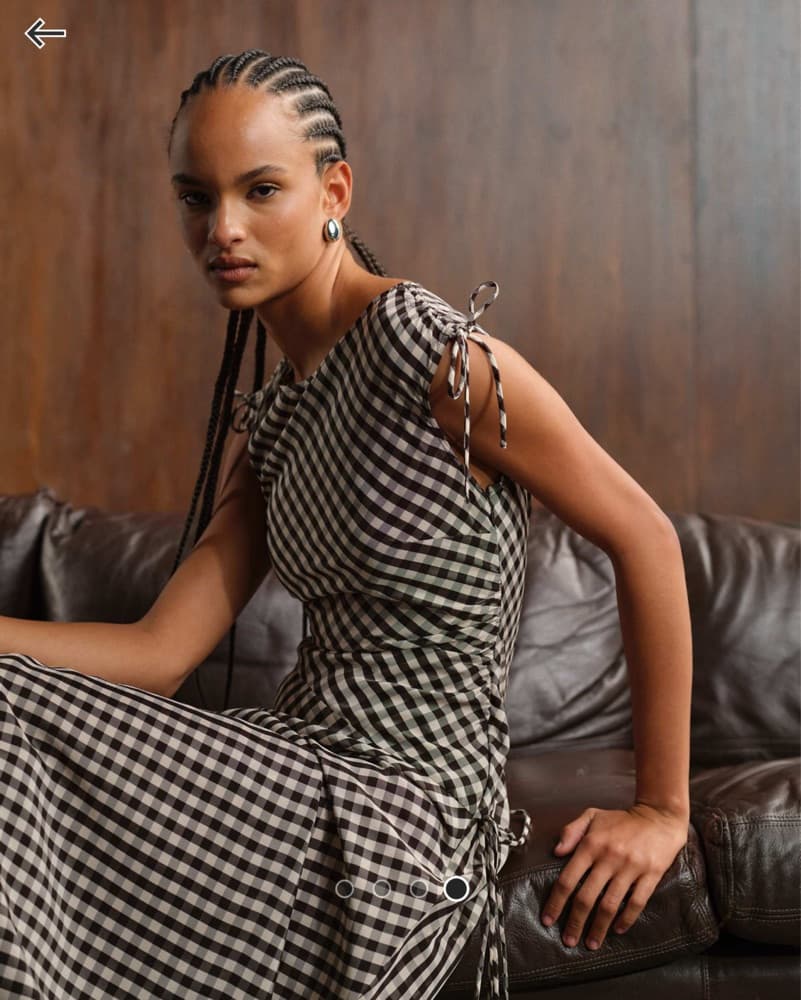& Other Stories Checkered Dress - Image 3