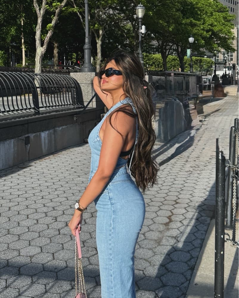 Zara Plungneck Backless Denim Jumpsuit  - Image 3