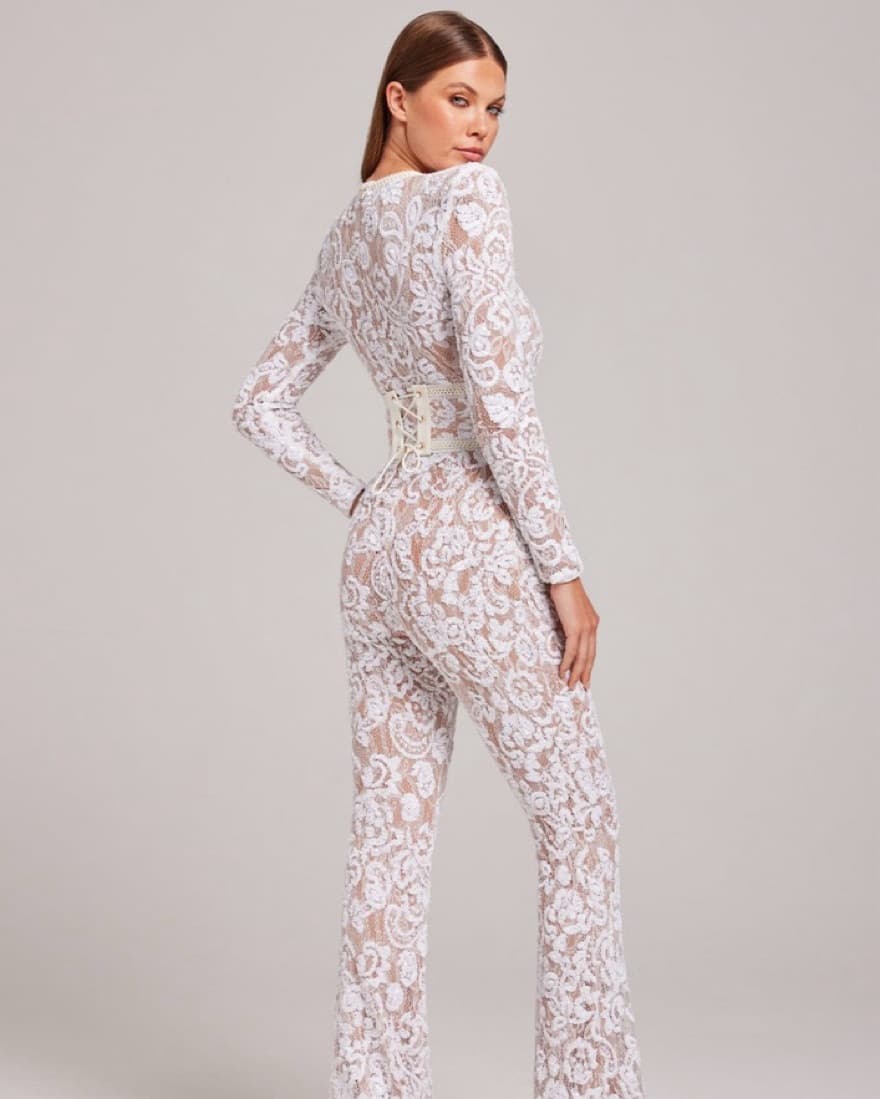 Nadine Merabi  White Jumpsuit - Image 2