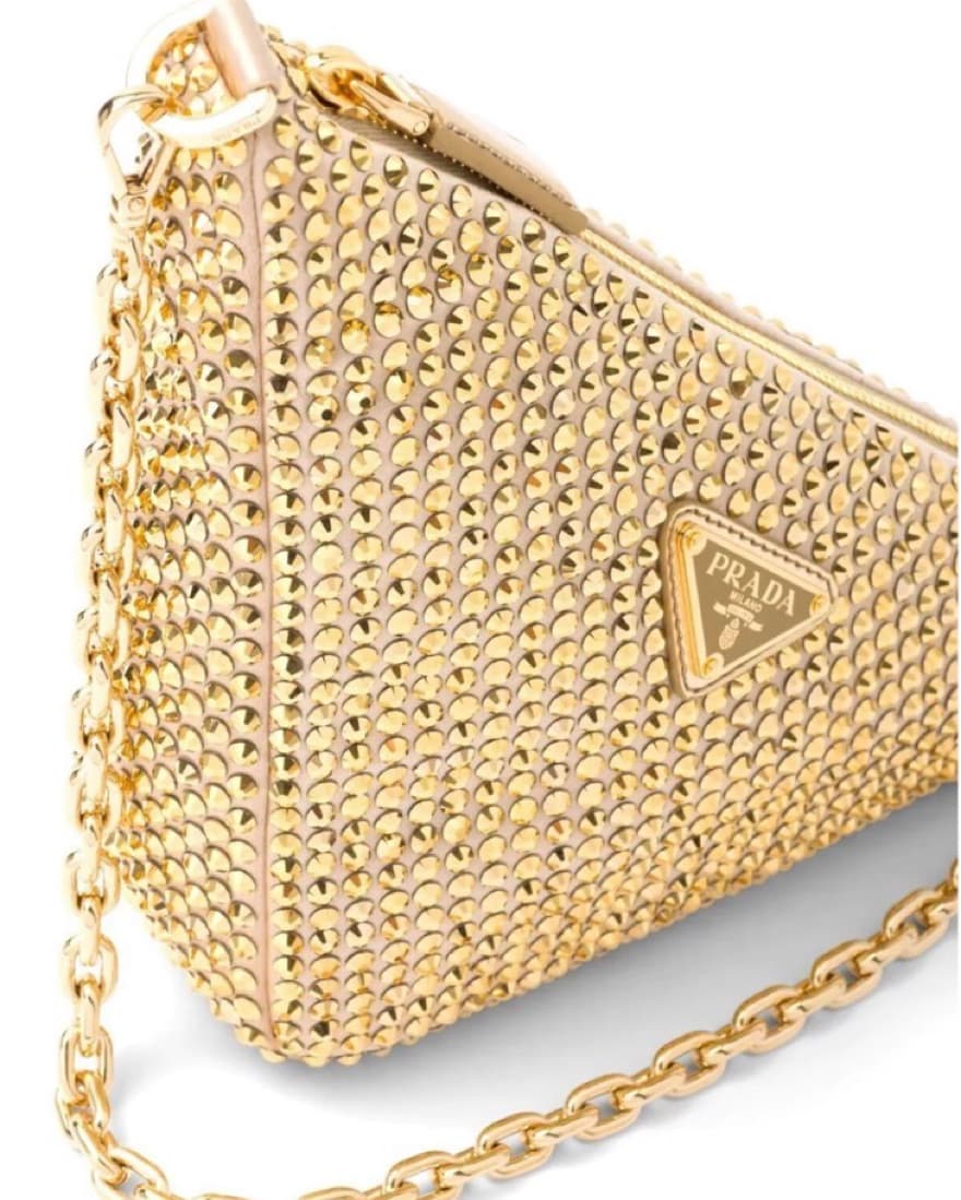 Prada Triangle Crystal Shoulder Bag - Image 5