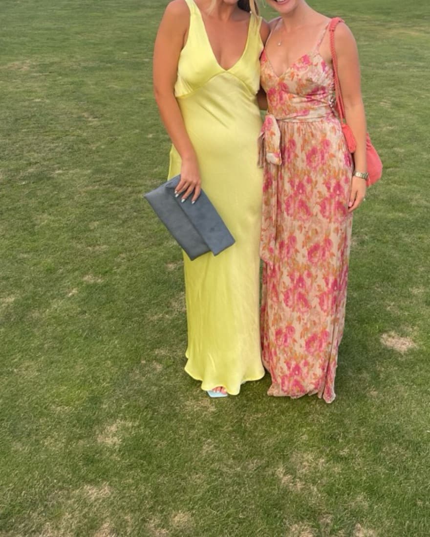 Yellow Satin Dress  - Image 1