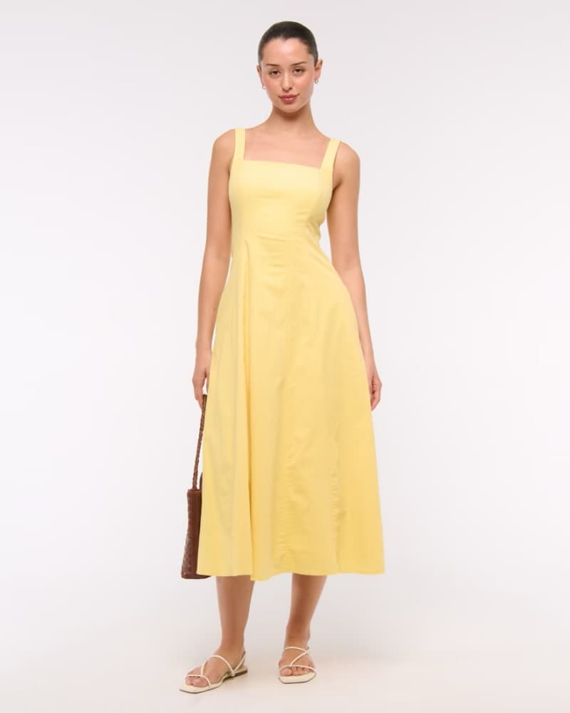 Vibrant Yellow Midi Dress - Image 1
