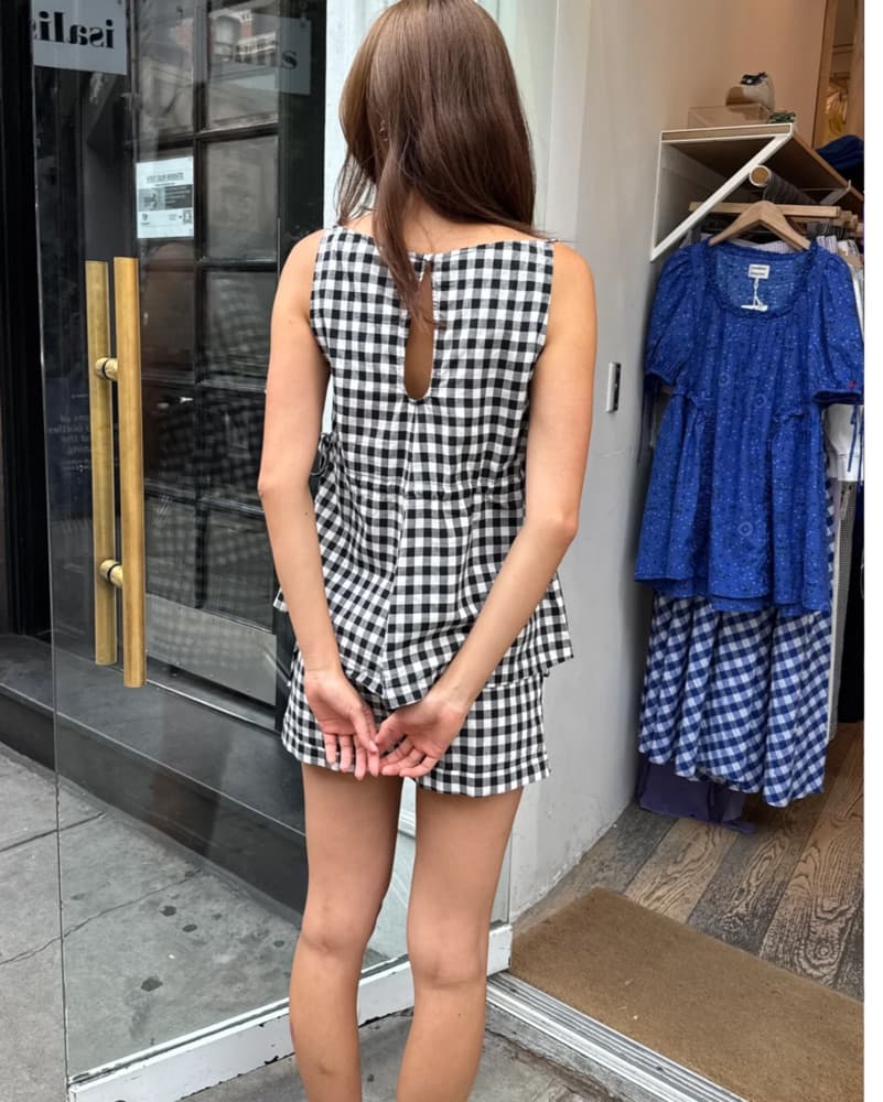Gingham Tank and Short Set - Image 3