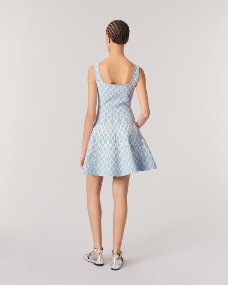 Maje Geometric Patterned Mini Dress - Image 3