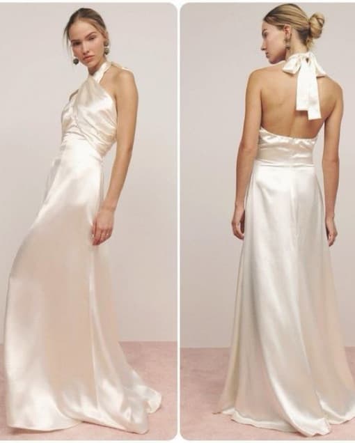 Reformation Veria Silk Halter Dress - Image 1